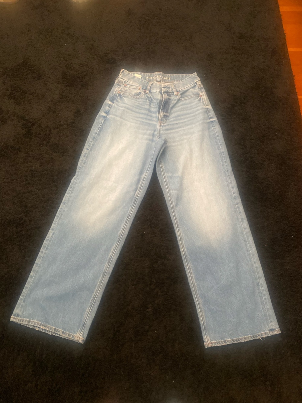 American Eagle Outfitters Light Wash Wide Leg Jeans